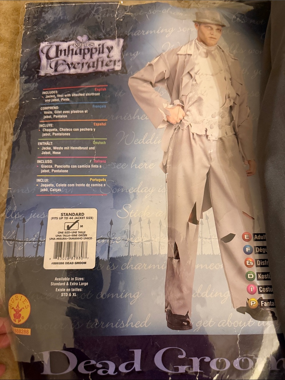 Dead Groom Men’s Halloween Costume Pants - Dark Gray